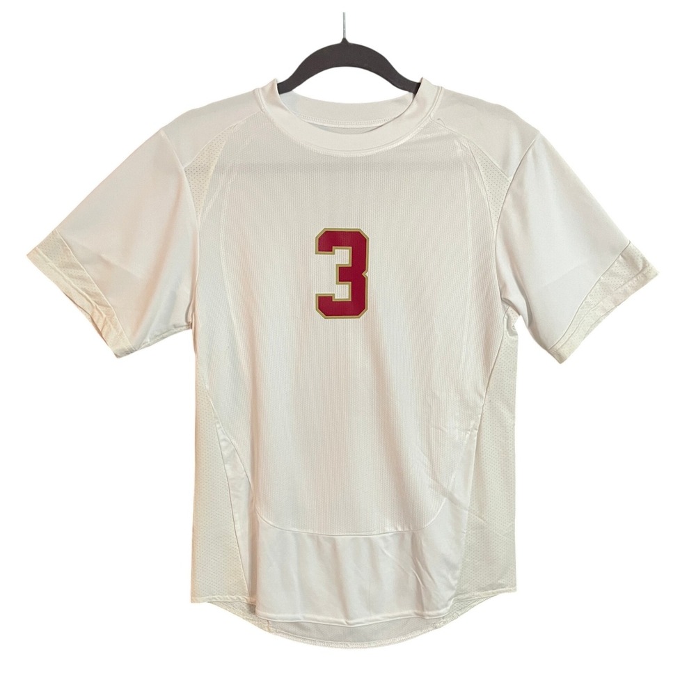 High Five Gators Number 3 Jersey White Red Adult S Athletic T Shirt